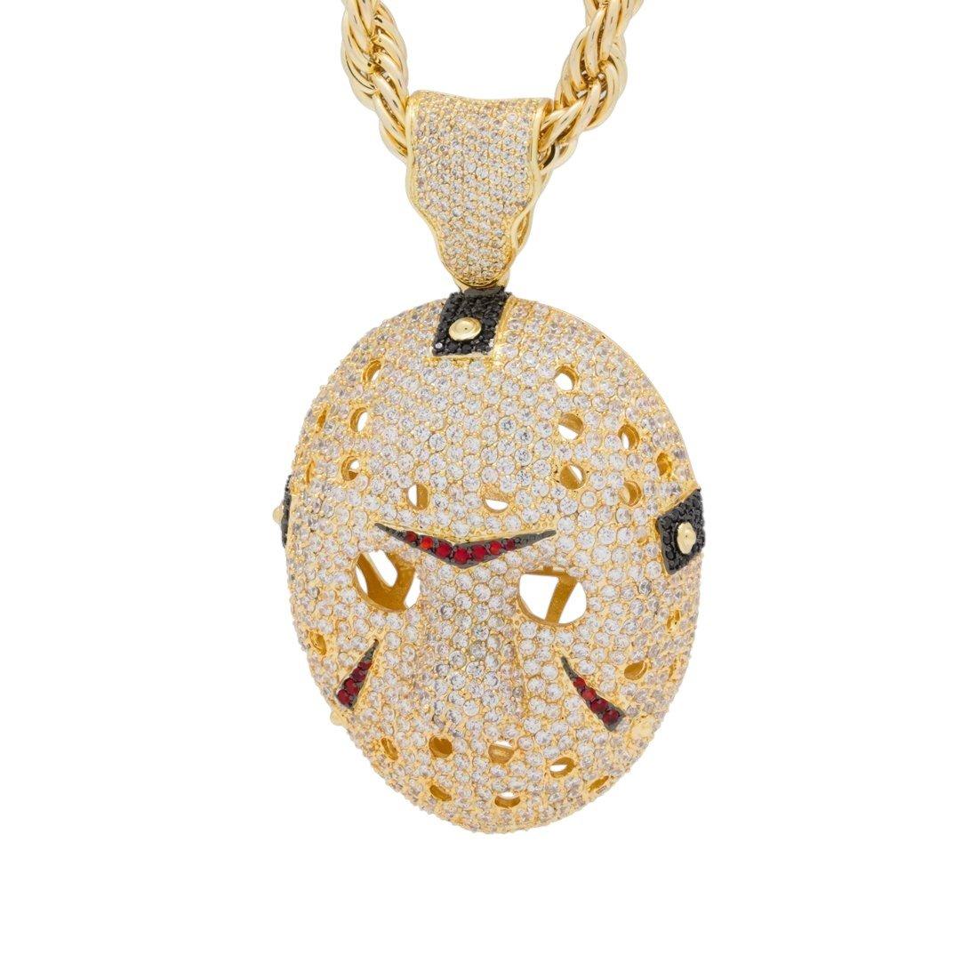 King Ice XL Hockey Mask Necklace - GOLD